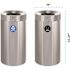 Alpine Industries 54 Gallon Ss Decorative Recycling And Trash Can Package Of 2