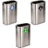 Alpine Industries 31.5-Gallon Stainless Deco Recycle/trash/compost Package Of 3