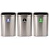 Alpine Industries 31.5-Gallon Stainless Deco Recycle/trash/compost Package Of 3