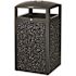Alpine Industries 40-Gallon All-Weather Trash Can W/ Gr Stone Panels And Ashtray