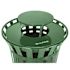 Alpine Industries 38 Gal Green Metal Slatted Outdoor Can Receptacle Rain Bonnet