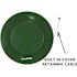Alpine Industries 38 Gal Green Metal Slatted Outdoor Can Receptacle Rain Bonnet