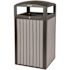 Alpine Industries 40 Gal OD Trash Receptacle Slatted Plastic Panels Grey