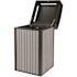 Alpine Industries 40 Gal OD Trash Receptacle Slatted Plastic Panels Grey