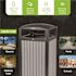 Alpine Industries 40 Gal OD Trash Receptacle Slatted Plastic Panels Grey
