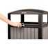 Alpine Industries 40 Gal OD Trash Receptacle Slatted Plastic Panels Grey