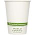 World Centric Paper Hot Cups, 12 Oz, White, Case Of 1000