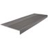 Roppe 12-1/4 X 4 Ft Dark Gray Ld Ribbed Rubber Square Nose Stair Tread