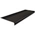 Roppe 12-1/4 X 3 Ft Black Ribbed Rubber Round Nose Stair Tread