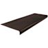 Roppe 12-1/4 X 4 Ft Brown Ld Ribbed Rubber Round Nose Stair Tread