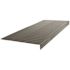 Roppe 12 X 7 Ft Charcoal Raised Circular Rubber Sq. Nose Stair Tread
