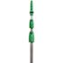 Unger Opti-Loc Aluminum Extension Pole, 14ft, Three Sections, Green/silver