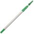 Unger Opti-Loc Aluminum Extension Pole, 14ft, Three Sections, Green/silver