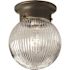 Progress Lighting Bronze One-Light Flush Fixture 6.37 X 7.25