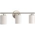 Progress Lighting Replay Three Light Polished NICKEL Bath Light, White Glass