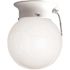 Progress Lighting White One-Light Flush Fixture With Pull Chain 6 X 7.25
