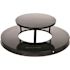 Alpine Industries Rain Bonnet Lid For Outdoor Metal Trash Can, 38-Gallon, Black