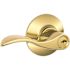 Schlage F Series Leverset 605 Non-Handed , Brt Brass , Accent Lever , Entrance