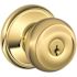 Schlage F Series Knob Set 505, Non-Handed, Lifetime Brass Finish