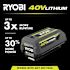 RYOBI 40 Volt Lithium-Ion 6.0 Ah High Capacity Battery