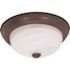 Satco Old Bronze Two-Light 11 Flush Fixture