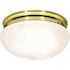 Satco Polished Brass Incandescent Two-Light Large Mushroom Flush Mount