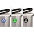 Alpine Industries 51 Gallon Stainless Recycle/trash/compost Recycle Package Of 3