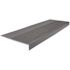 Roppe 12-1/4 X 3 Ft Dark Gray Ribbed Rubber Square Nose Stair Tread