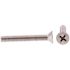 Generic #8-32 X 1-1/4" Machine Screws, Flat Hd Phillips, Stainless Steel, Package Of 25