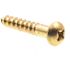 Generic Ws, Rh, Phil Dr, #8 X 1 In., Solid Brass, Package Of 25