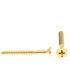 Generic Wood Screws, Flat Hd, Phil Dr, #4 X 1in, Brass, Package Of 25