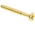 Generic Wood Screws, Flat Hd, Phil Dr, #4 X 1in, Brass, Package Of 25