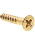 Generic Wood Screws, Flat Hd, Phil Dr, #4 X 5/8in, Brass, Package Of 25