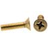 Generic Machine Screws, Flat Hd, Phil Dr, Brass, Package Of 50