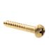 Generic Wood Screws, Rd Hd, Phil Dr, #4 X 3/4in, Brass, Package Of 25