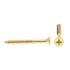 Generic Wood Screws, Flat Hd, Phil Dr, #8 X 1-1/2in, Brass, Package Of 25