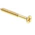 Generic Wood Screws, Flat Hd, Phil Dr, #8 X 1-1/2in, Brass, Package Of 25