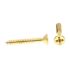 Generic Wood Screws, Flat Hd, Phil Dr, #6 X 1in, Brass, Package Of 100