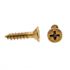 Generic Wood Screws, Flat Hd, Phil Dr, #6 X 5/8in, Brass, Package Of 25