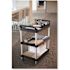 Rubbermaid Commercial Economy Plastic Cart, Three-Shelf, Black