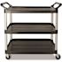Rubbermaid Commercial Economy Plastic Cart, Three-Shelf, Black