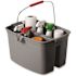 Rubbermaid Commercial 19 Quart Dble Utility Pail, 18 X 14 1/2 X 10, Gray Plastic