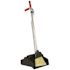 Unger 12" Dustpan W/broom, Metal W/vinyl Coated Handle, Red/silver, Package Of 2