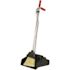 Unger 12" Dustpan W/broom, Metal W/vinyl Coated Handle, Red/silver, Package Of 2