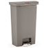 Rubbermaid Commercial Slim Jim 24 Gallon Front Step On Resin Trash Can Gray
