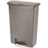 Rubbermaid Commercial Slim Jim 24 Gallon Front Step On Resin Trash Can Gray