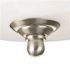 Progress Lighting NICKEL One-Light Flush Fixture With Etched Glass 11.375 X 5.5