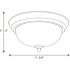 Progress Lighting NICKEL One-Light Flush Fixture With Etched Glass 11.375 X 5.5