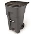 Rubbermaid Commercial 65 Gallon Black Rollout Container With Lid