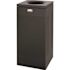 Rubbermaid Commercial Silhouets Opn Tp Sqr 16g Receptacle, Blak Wit Plastic Linr
